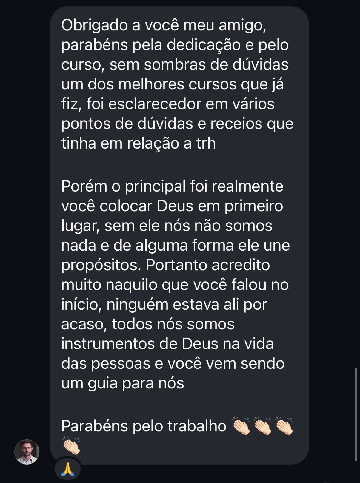 Depoimento de Médico participante: “Sem sombra de dúvidas um dos melhores cursos que já fiz, foi esclarecedor em vários pontos de dúvidas e receios que tinha em relação à TRH.”